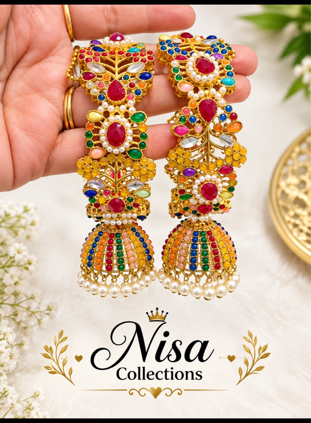 Nisa Collections  openable Multicoloured Jhumka bangle