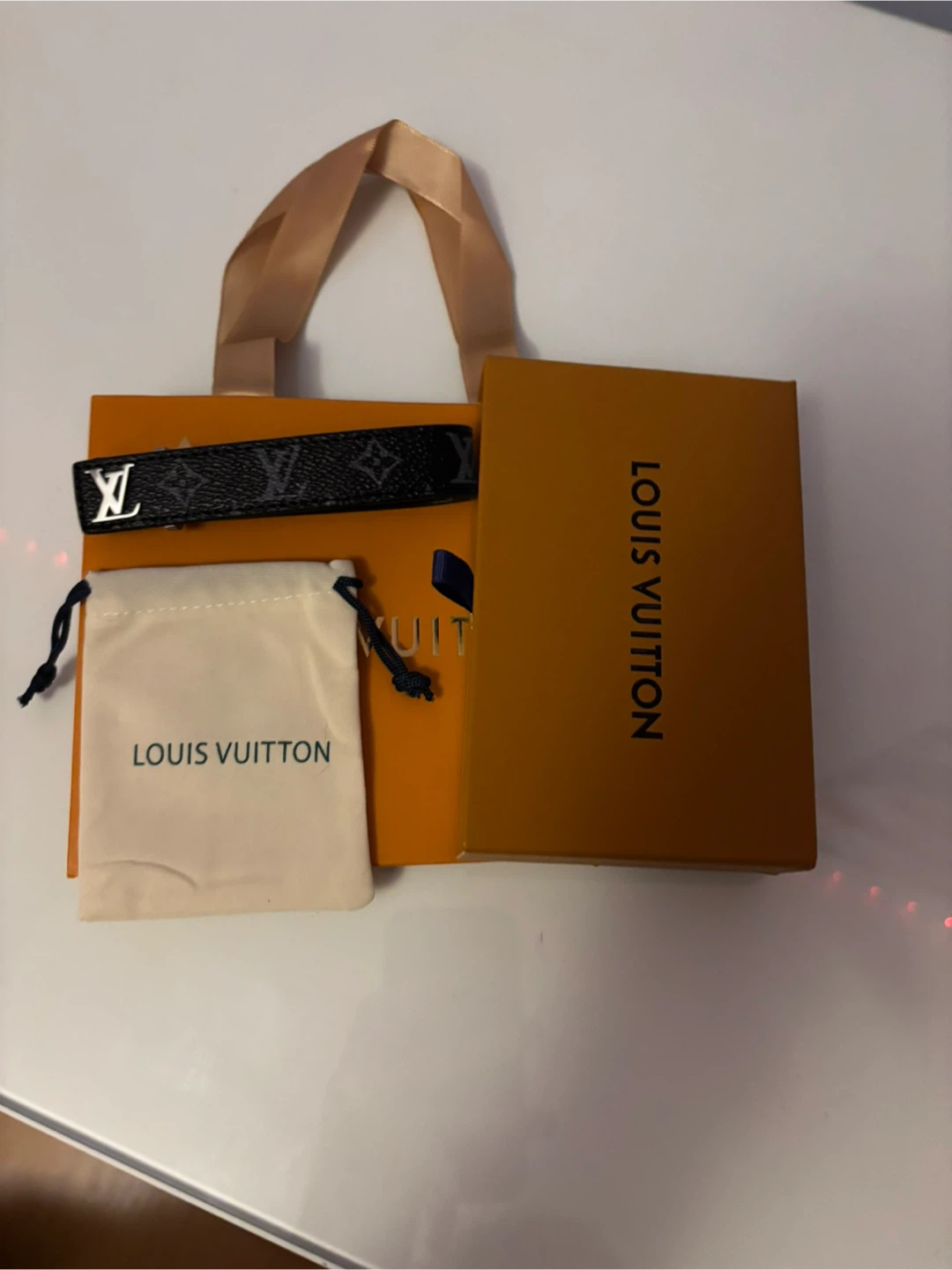 Louis Vuitton Monogram Eclipse Tie Clip