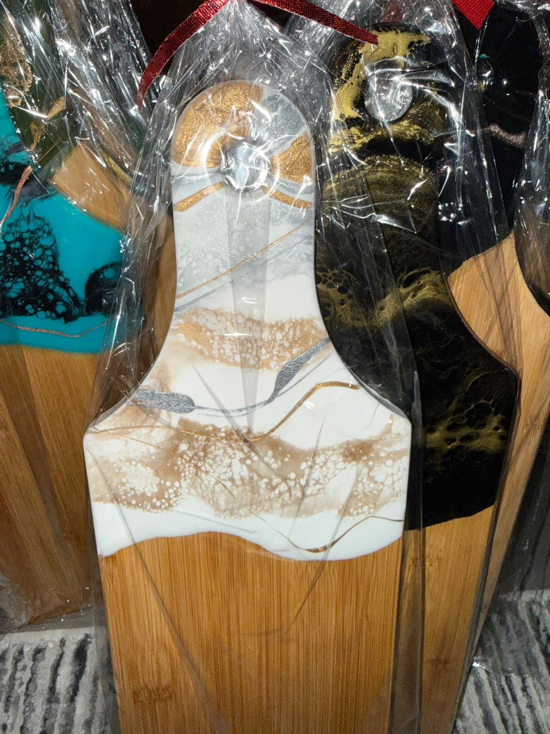 Handcrafted Bamboo and Epoxy Serving Boards - photo 2