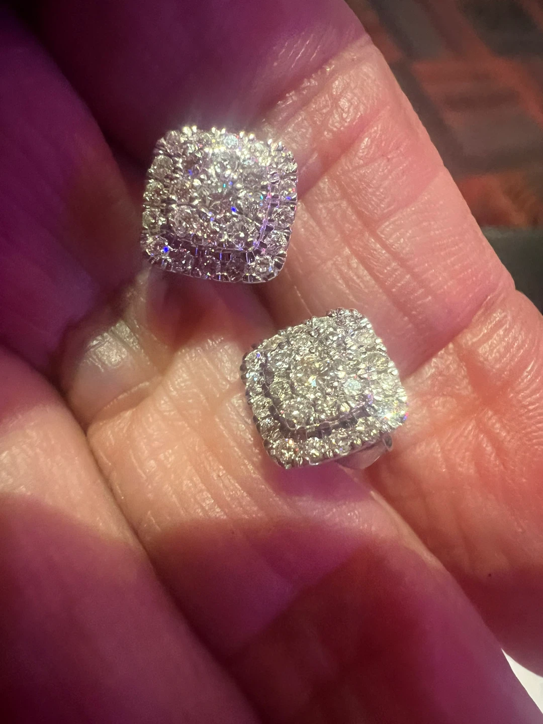 10K Gold Diamond Stud Earrings - photo 2