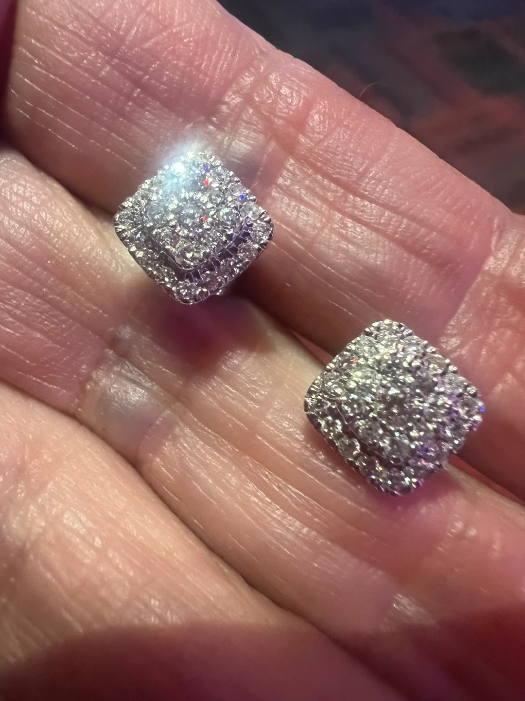 10K Gold Diamond Stud Earrings - photo 3