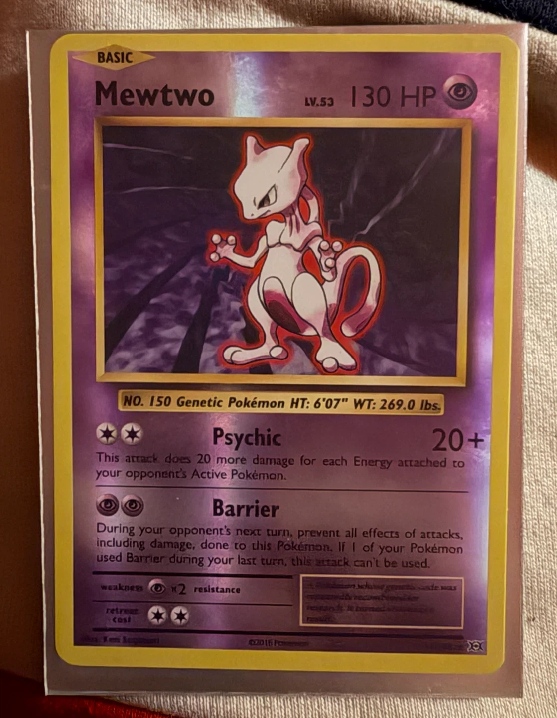 Pokemon Mewtwo Trading Card