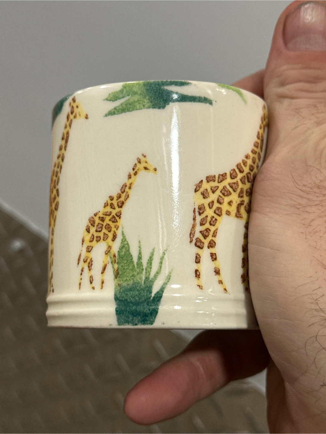 Vintage Aston Pottery Giraffe Mug England Hand Decorated - photo 2