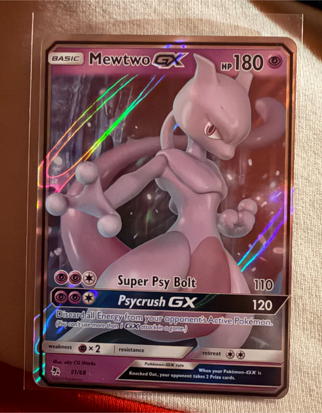 Mewtwo GX Pokemon Trading Card