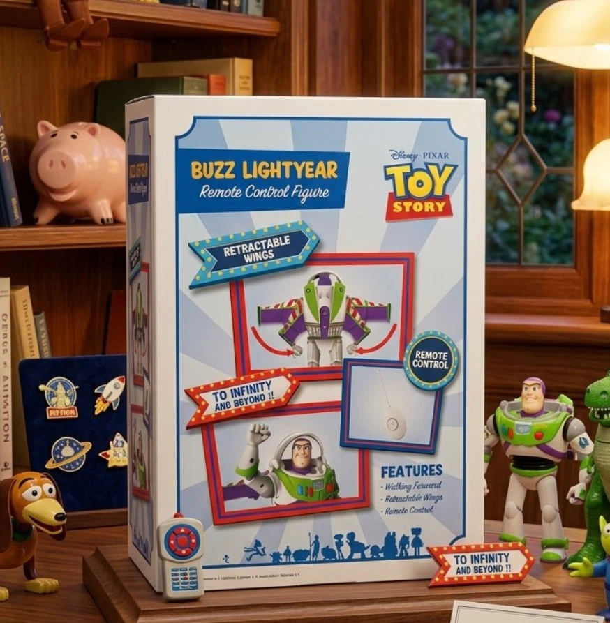 Disney Pixar Toy Story Buzz Lightyear Remote Control Figure - photo 2