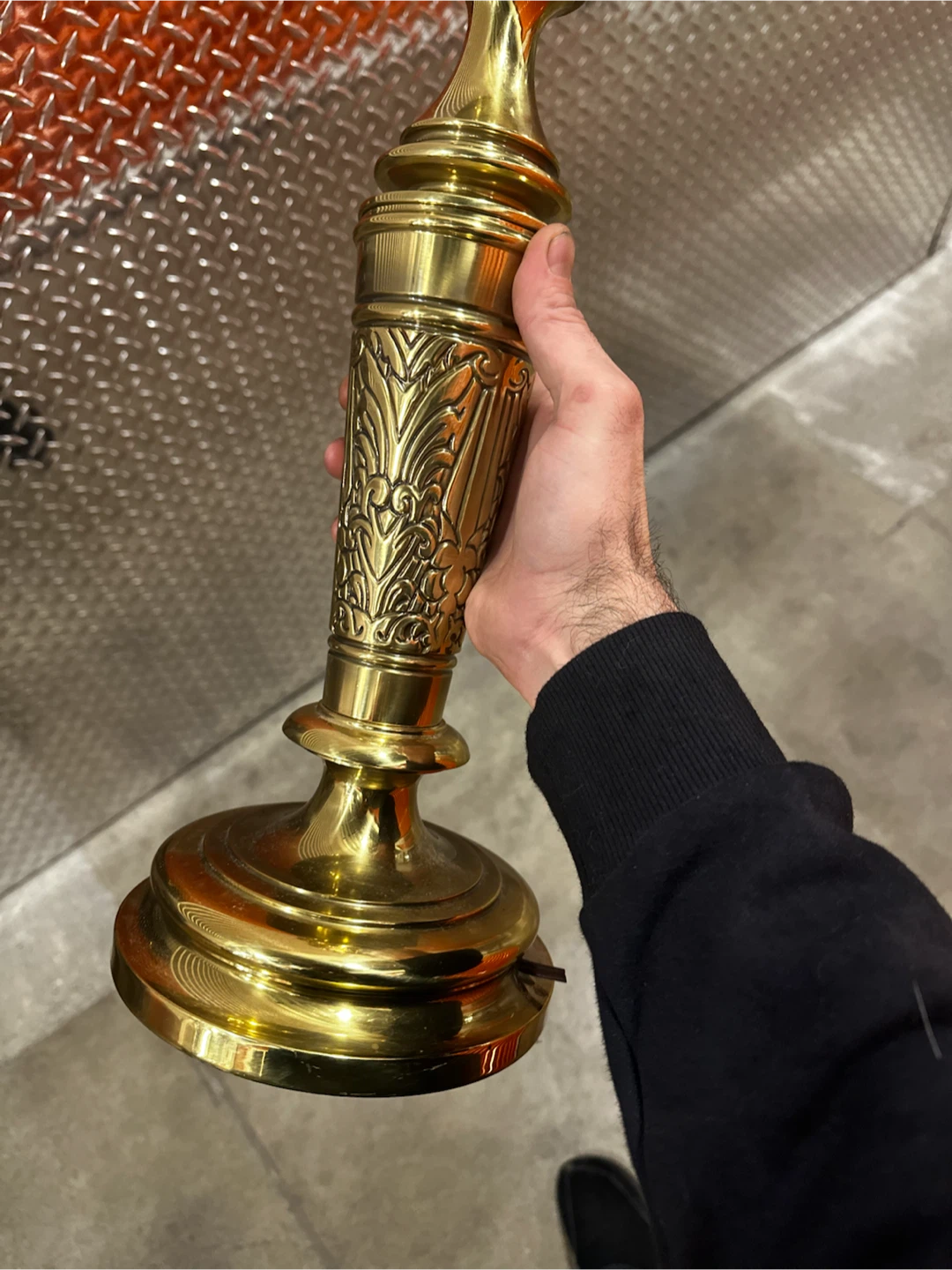 Vintage Stiffel Solid Brass Table Lamp Hollywood Regency