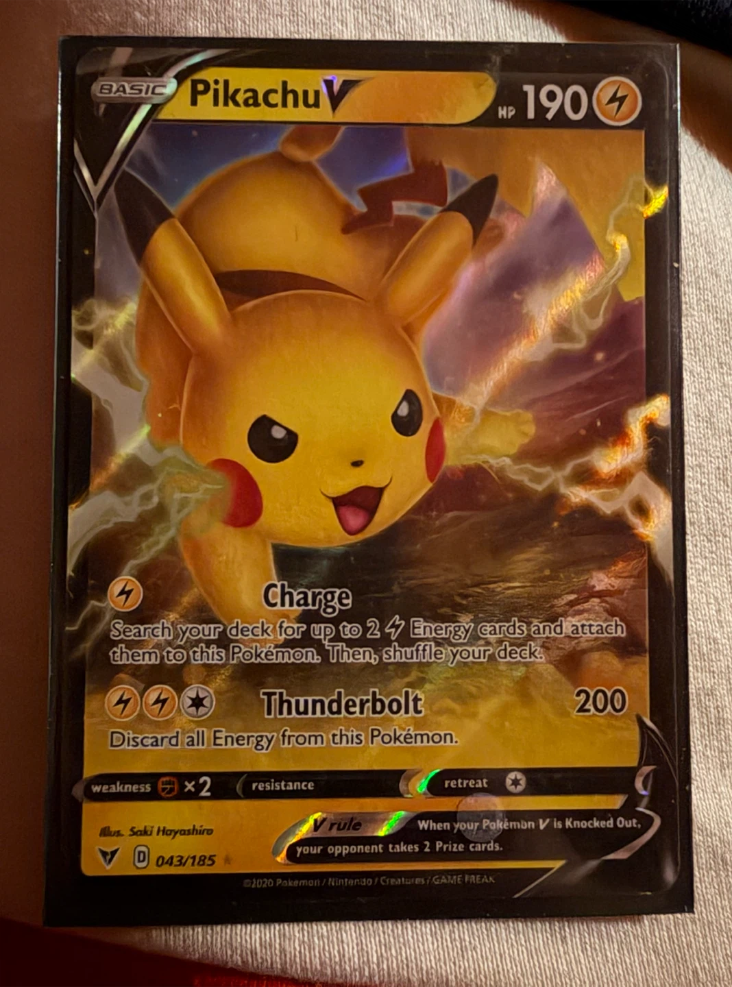 Pikachu V Pokemon Trading Card