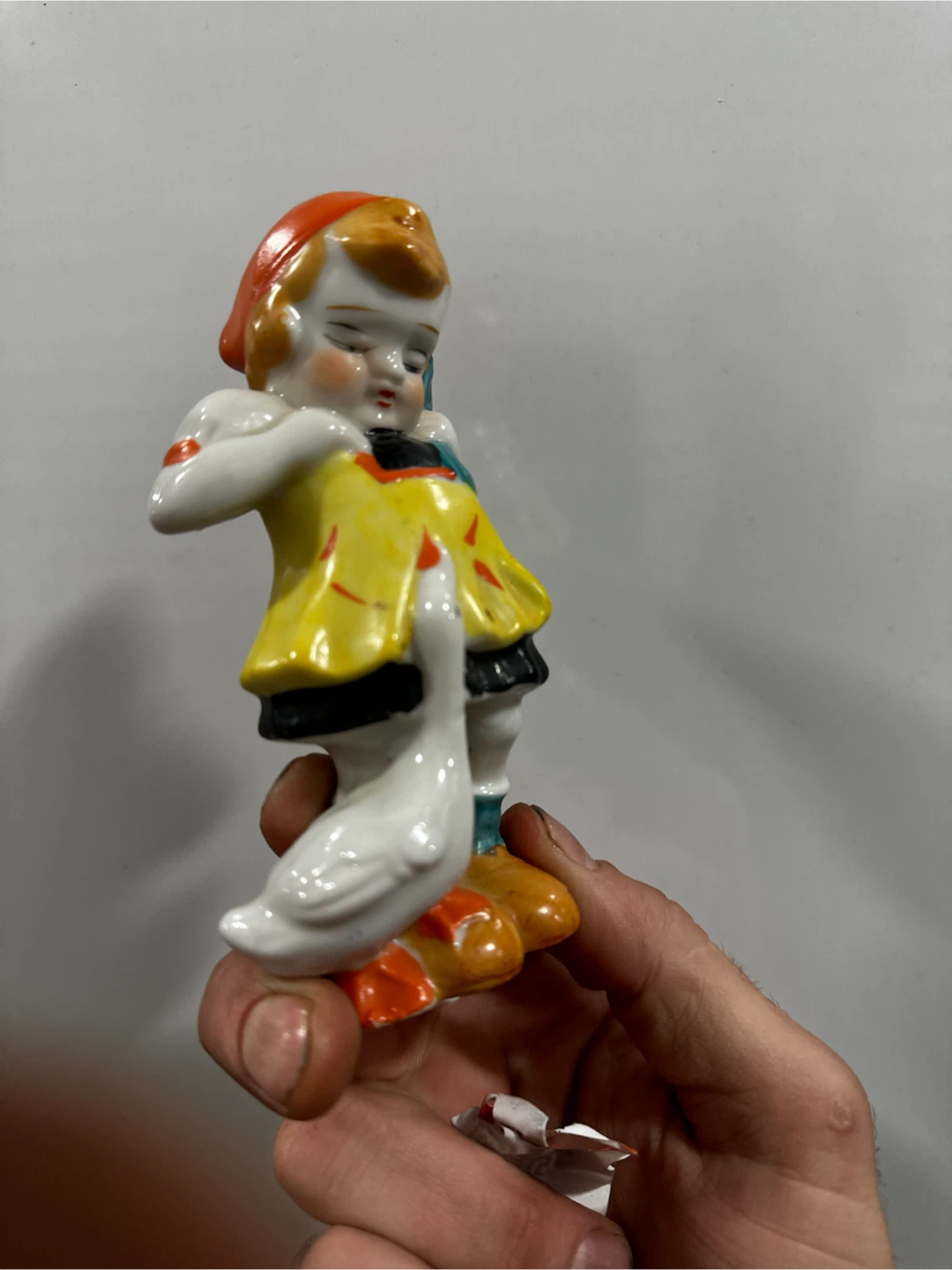 Vintage Made in Occupied Japan Girl with Goose Figurine - photo 2