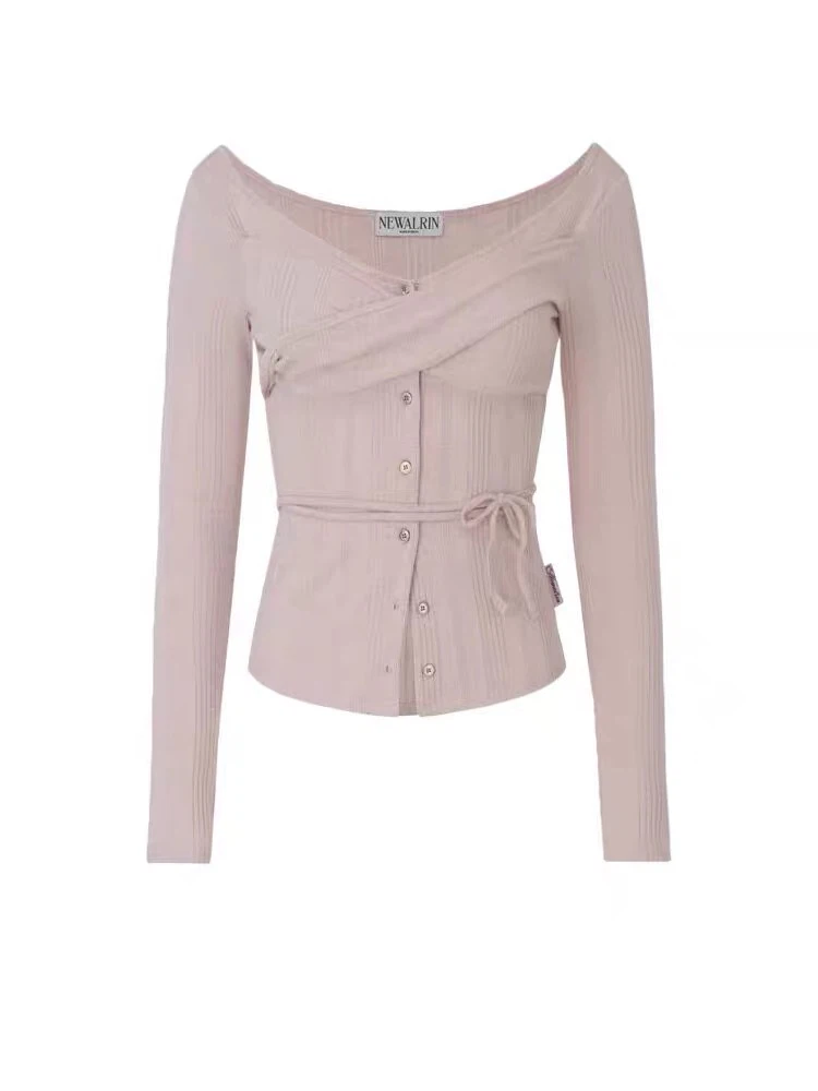 Korean not your rose Baby Pink Cardigan Top