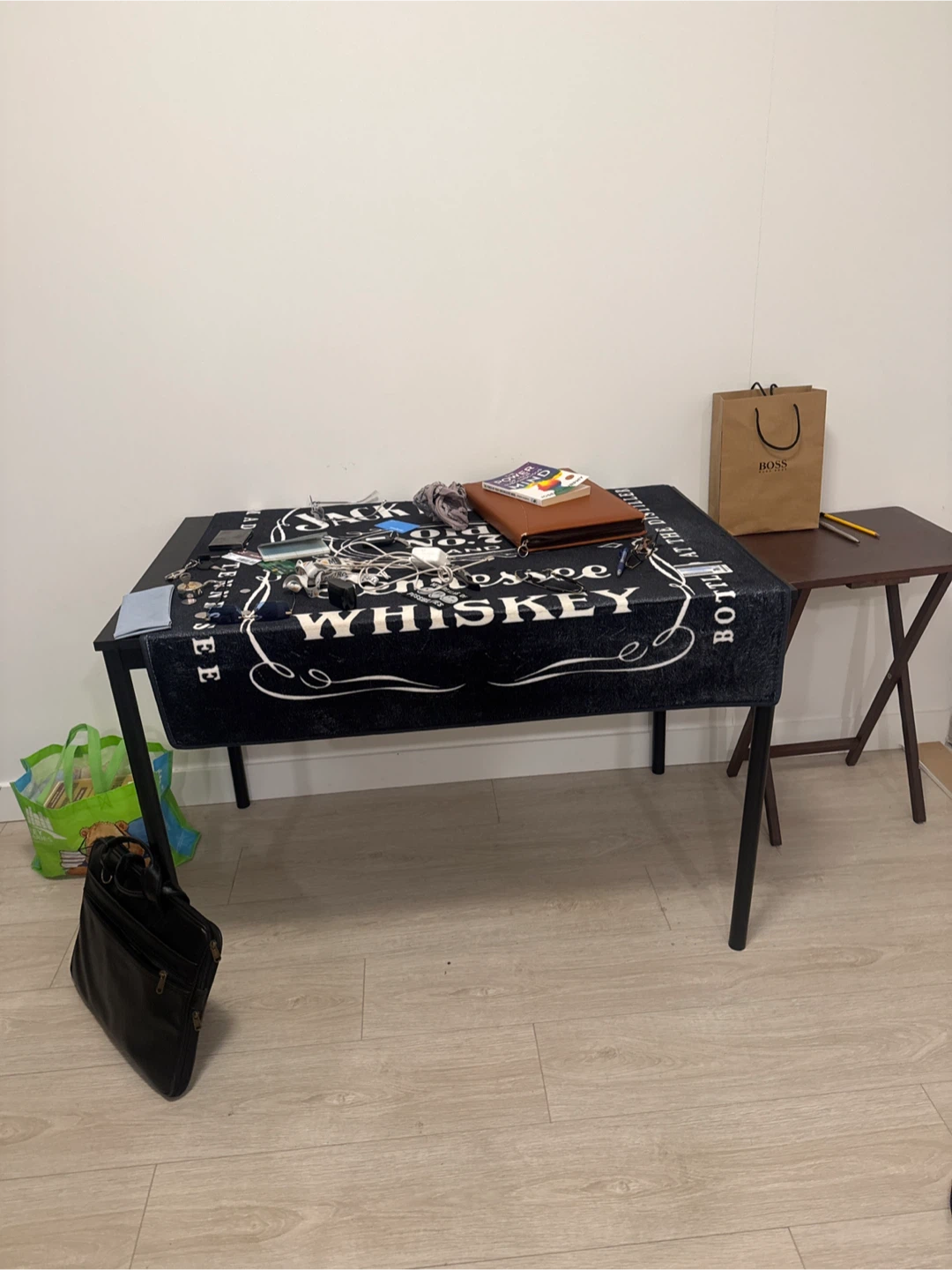 Ikea Black Metal Desk with Chair