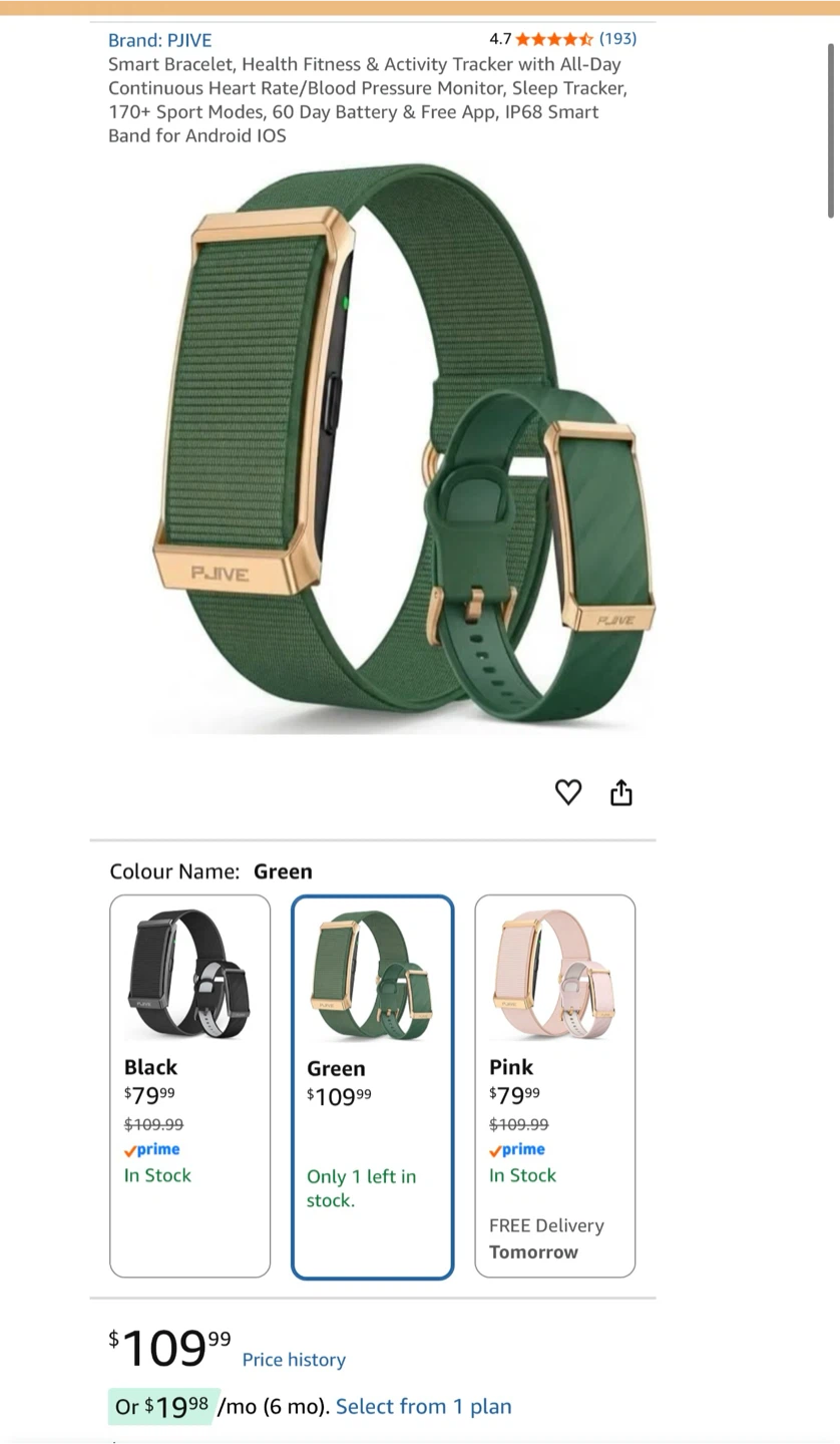 PJIVE Smart Bracelet Fitness Tracker