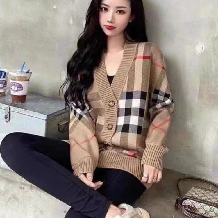Burberry Check Wool Blend Cardigan - photo 2