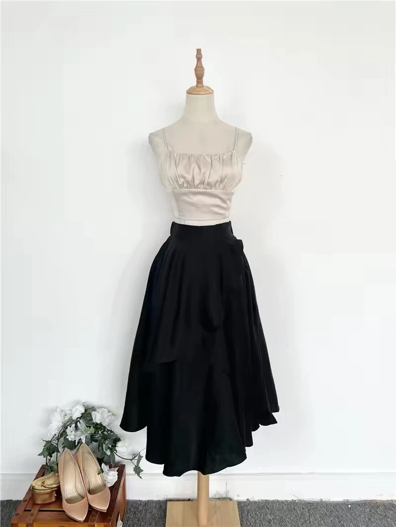 Y2K vintage Jorge Cream Ruched Cami Top