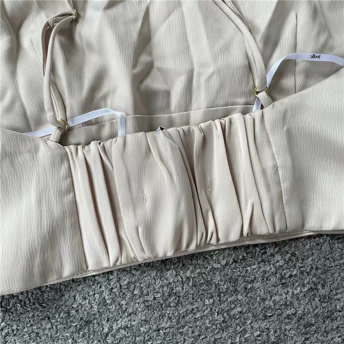 Y2K vintage Jorge Cream Ruched Cami Top - photo 3