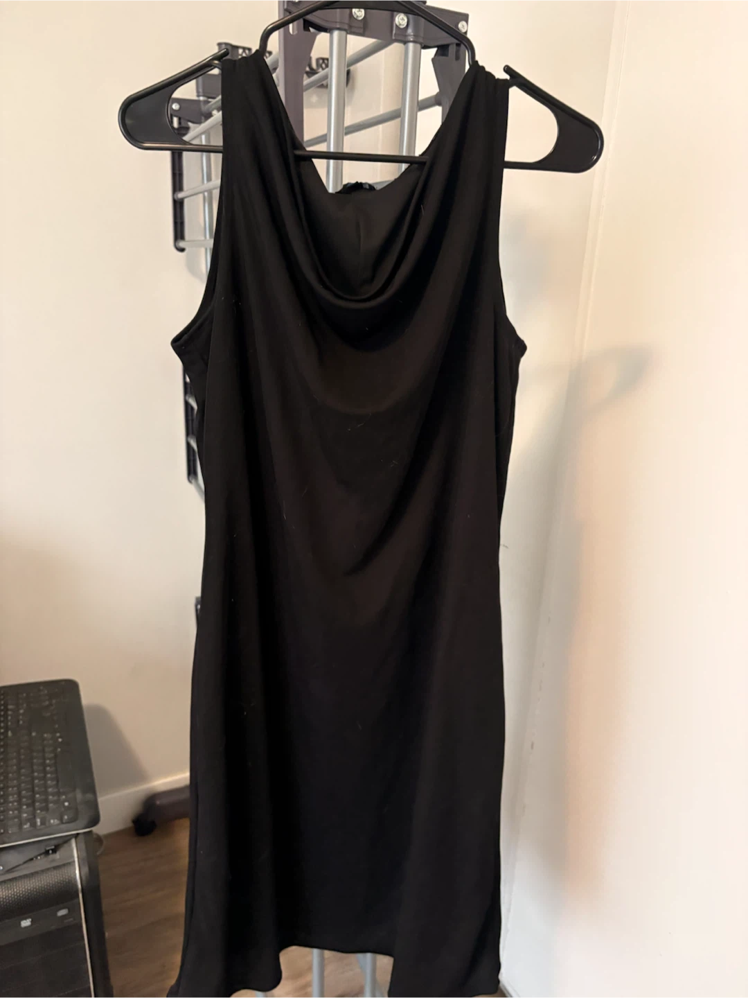 Black Cowl Neck Sleeveless Dress size 15