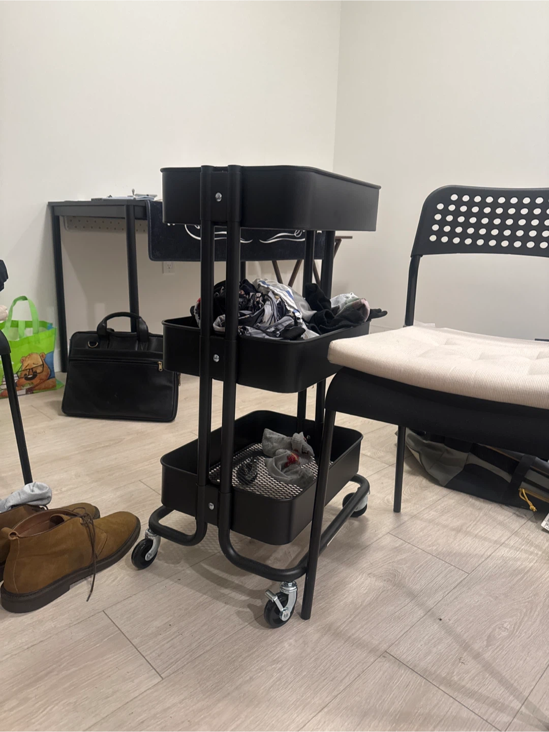 IKEA Raskog 3-Tier Rolling Cart in Black