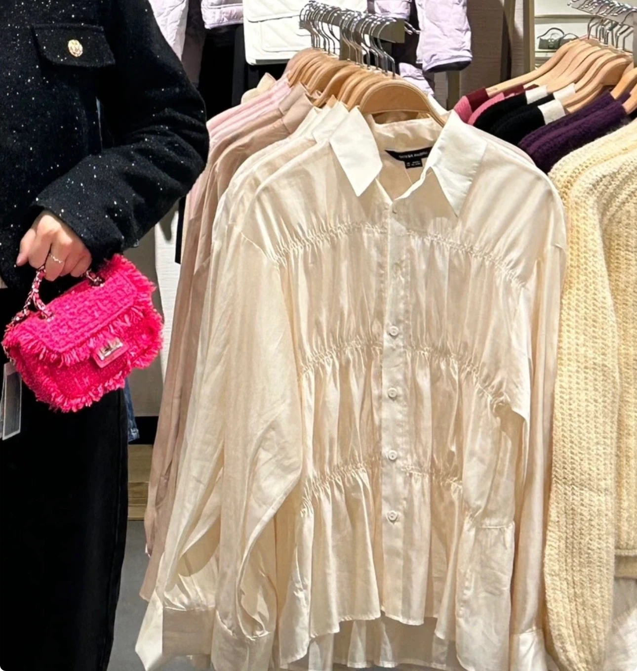 UR Ruched Button-Down Shirt - photo 3