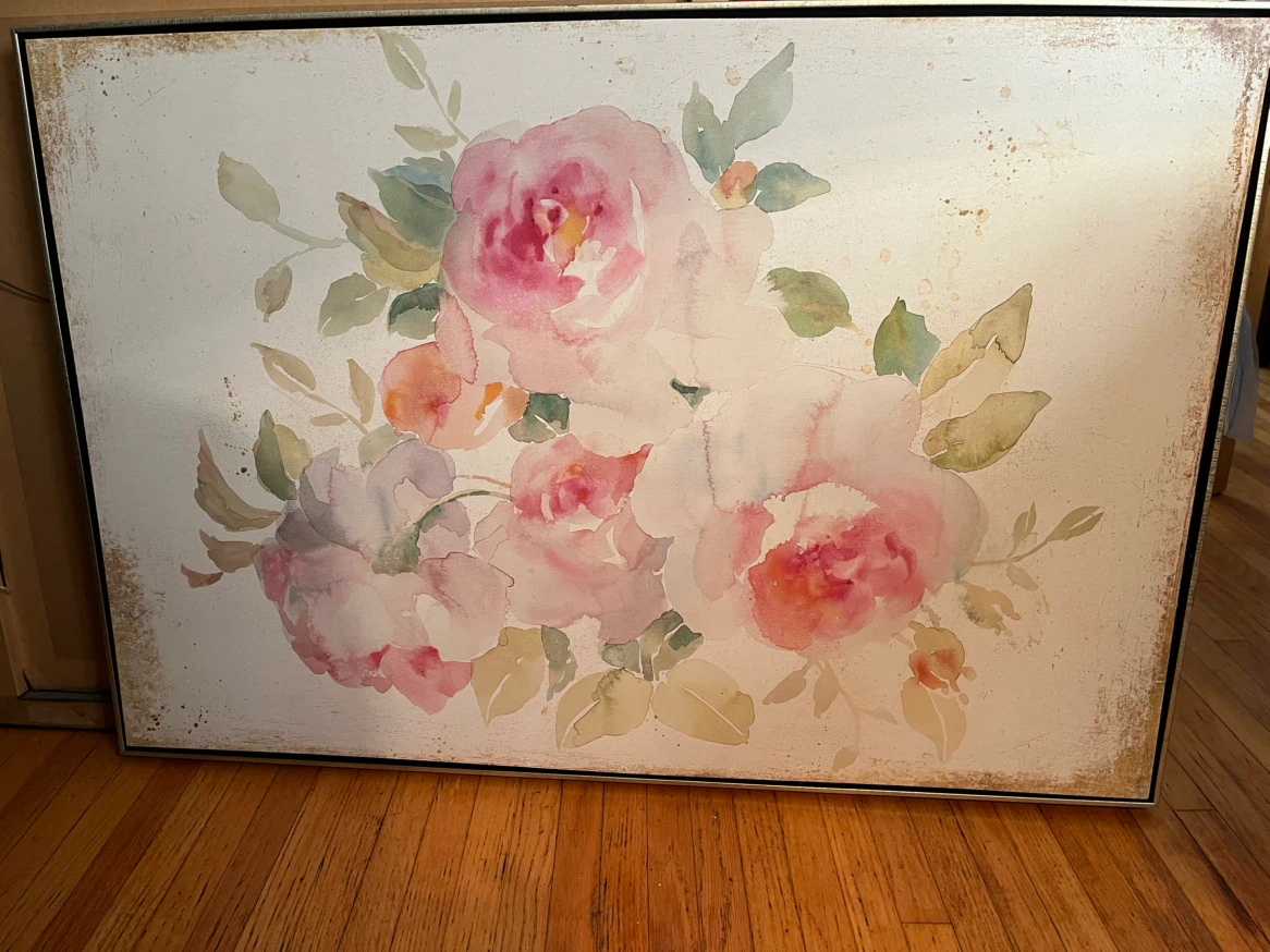 Art- Large Floral Canvas Wall Art, 24x36, framed - photo 5