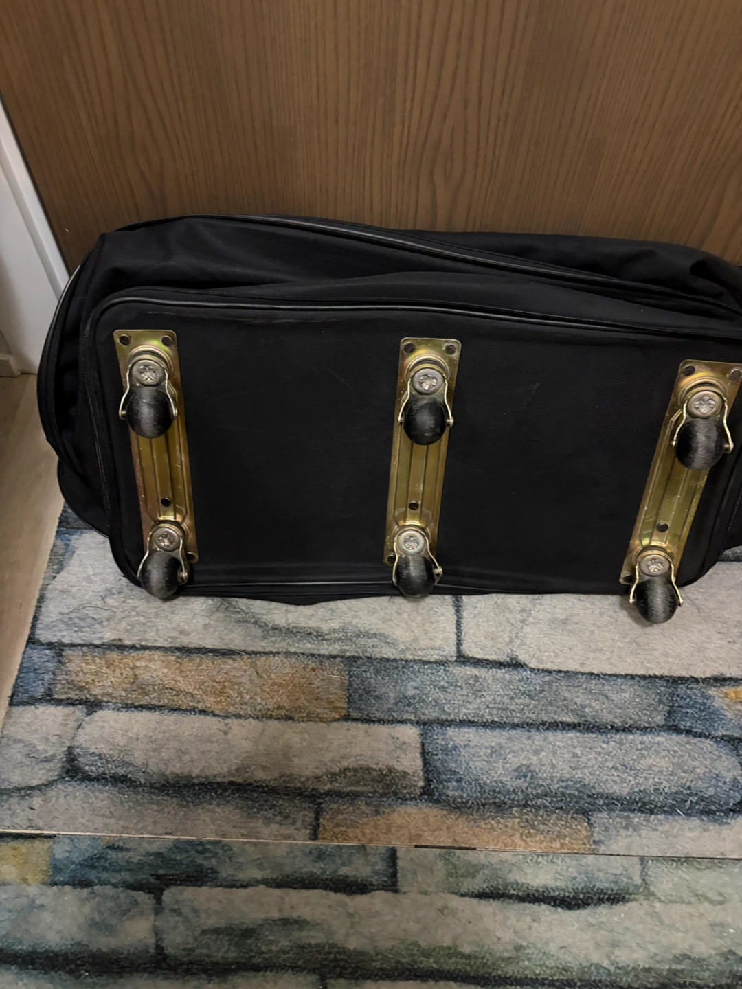 Black Brighton Rolling Duffel Bag