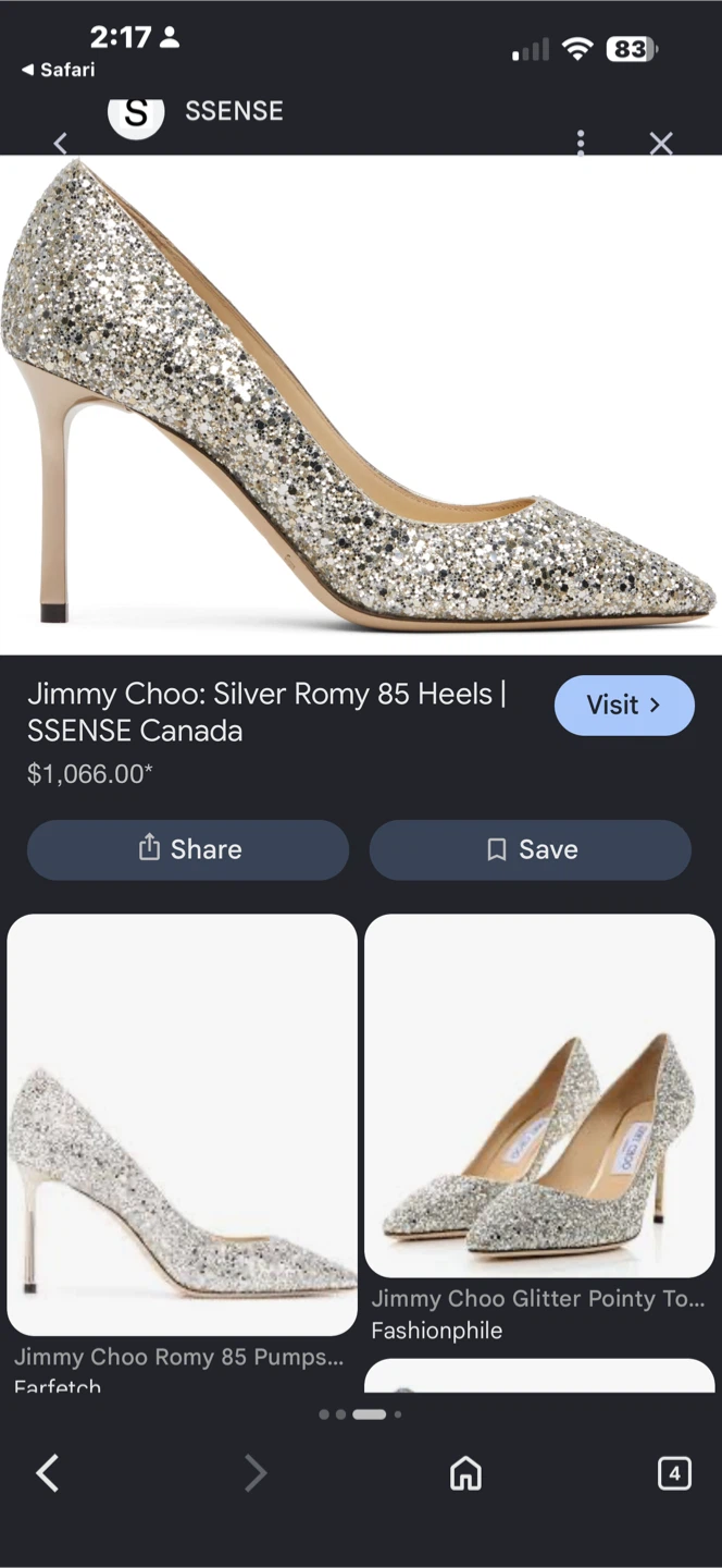 Jimmy Choo Glitter Heels - photo 5