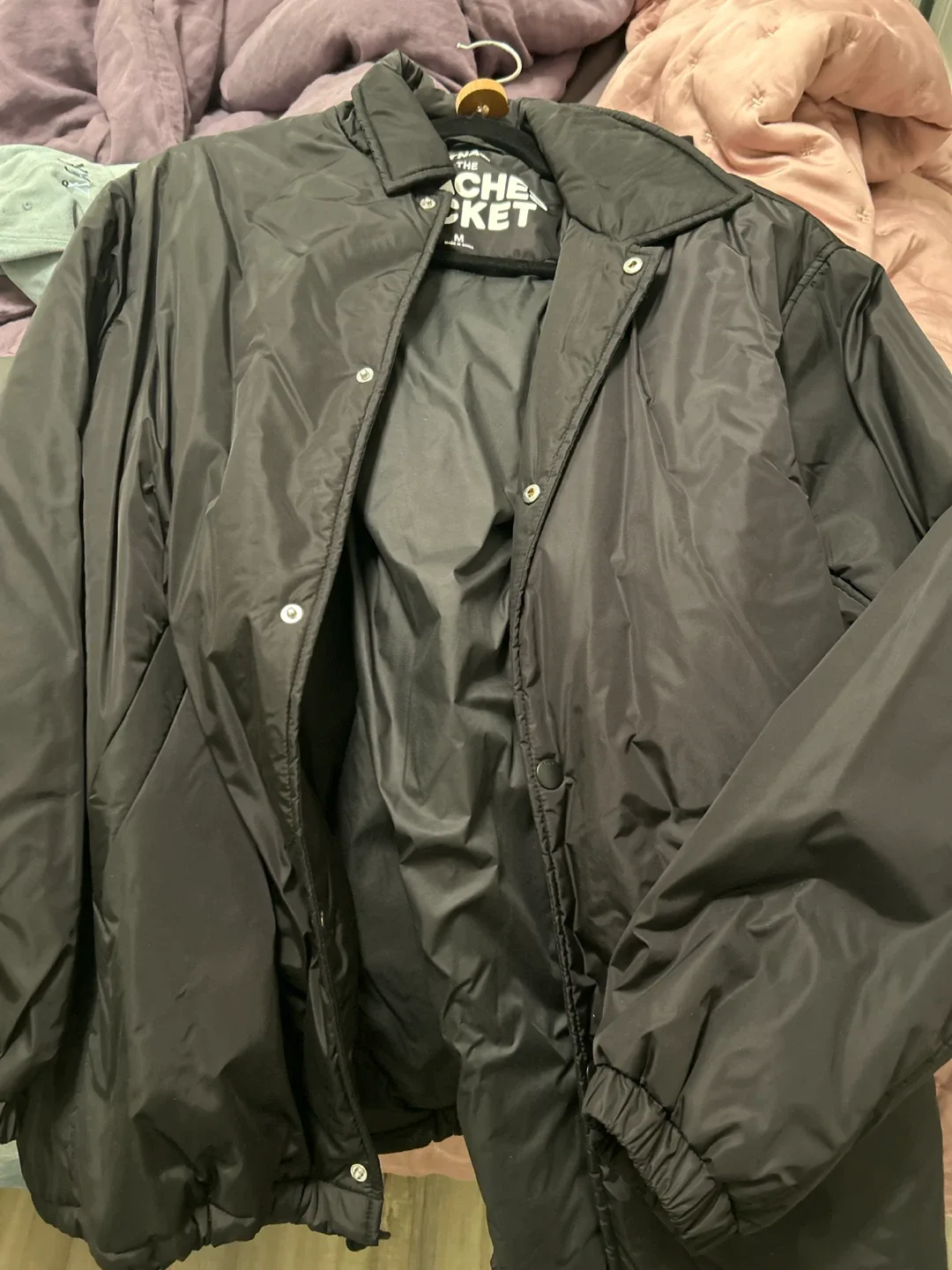 TNA The Coaches Jacket - Black - Size Medium