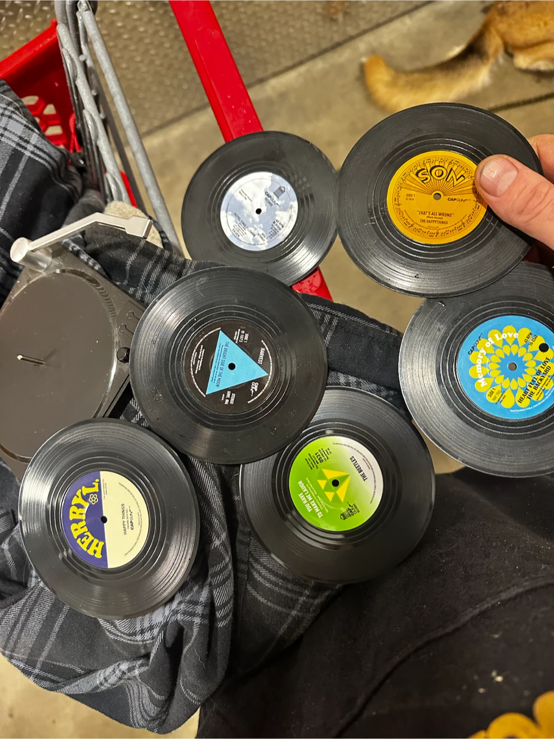 Vintage Cap Gun Toy Record Player With 6 Parody disks - photo 2
