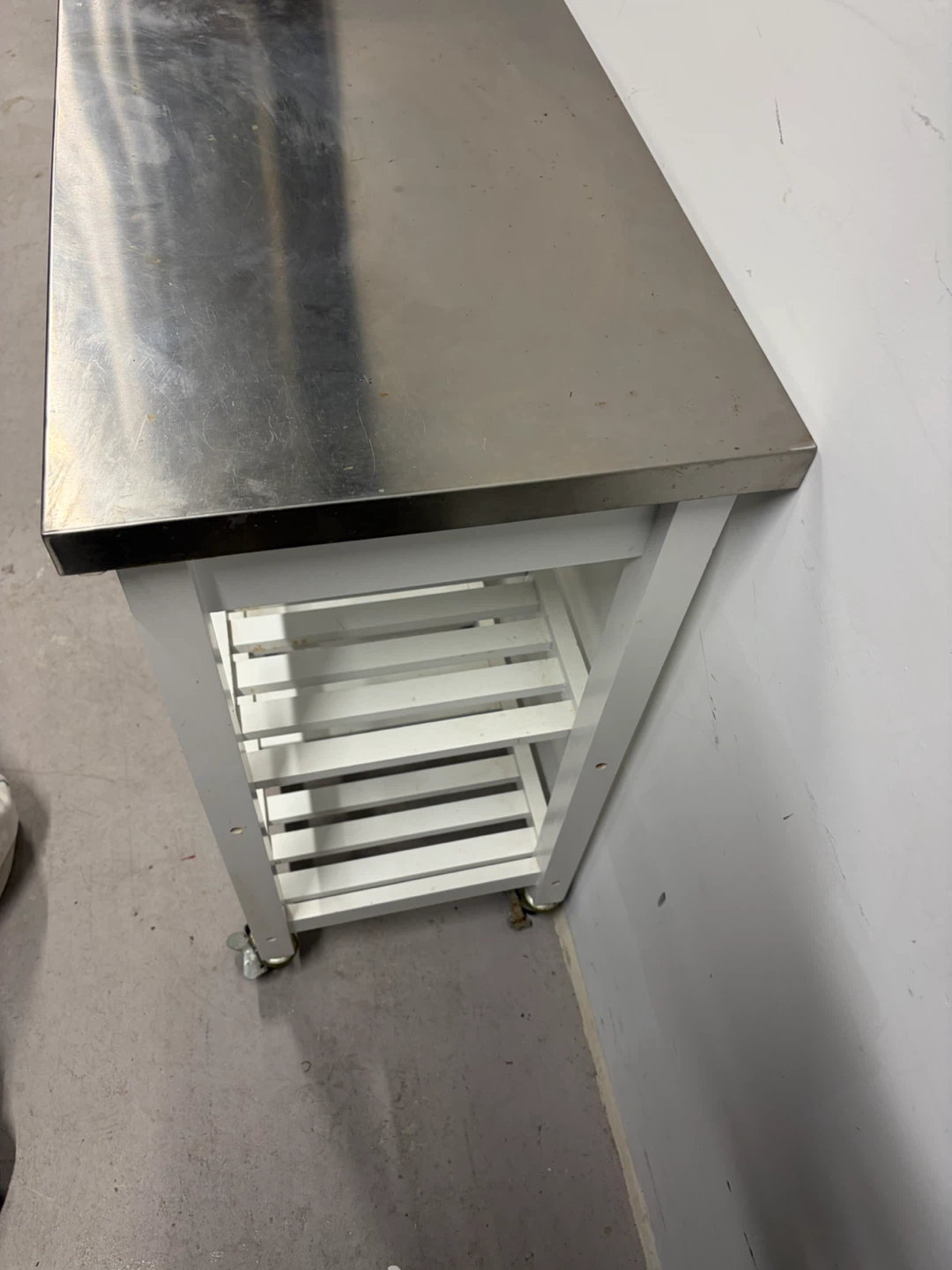 Kitchen Island Cart with Stainless Steel Top