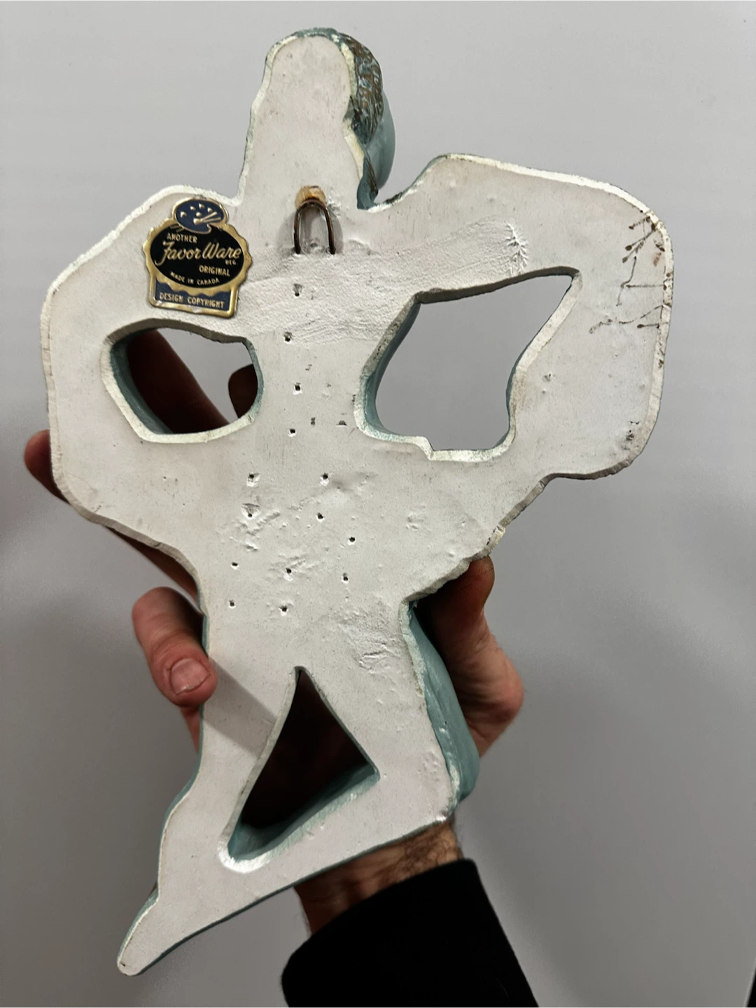 Faberware Mid Century Ballerina Chalkware Wall pocket/Hanger - photo 5
