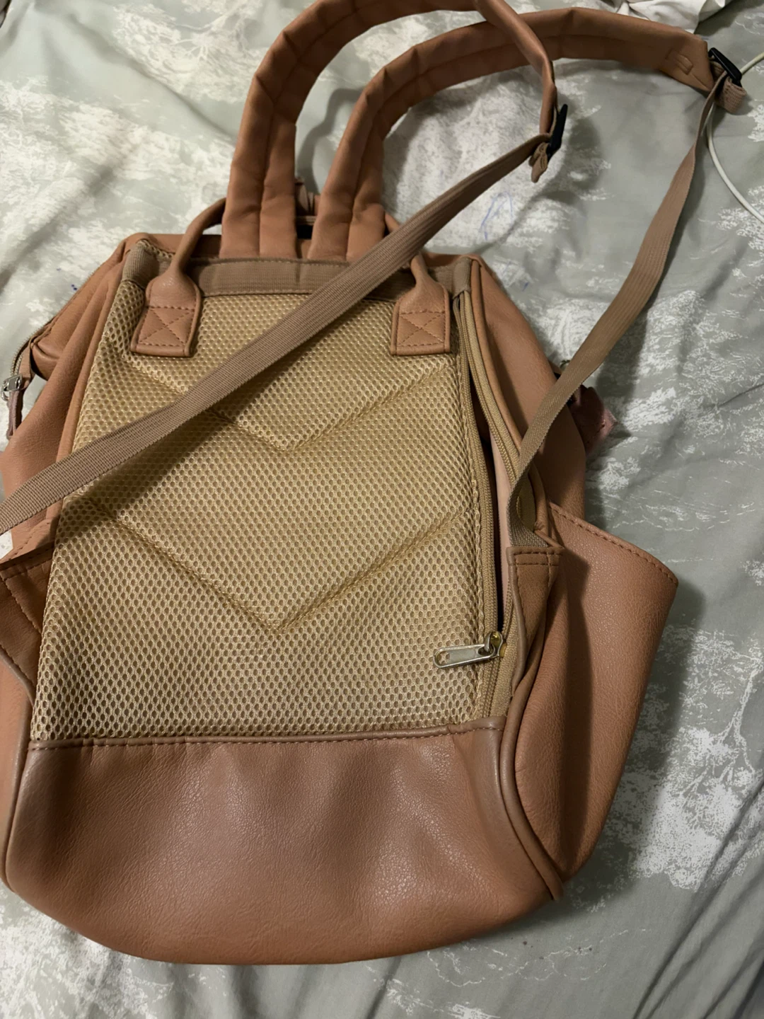 Anello Leather-Style Backpack