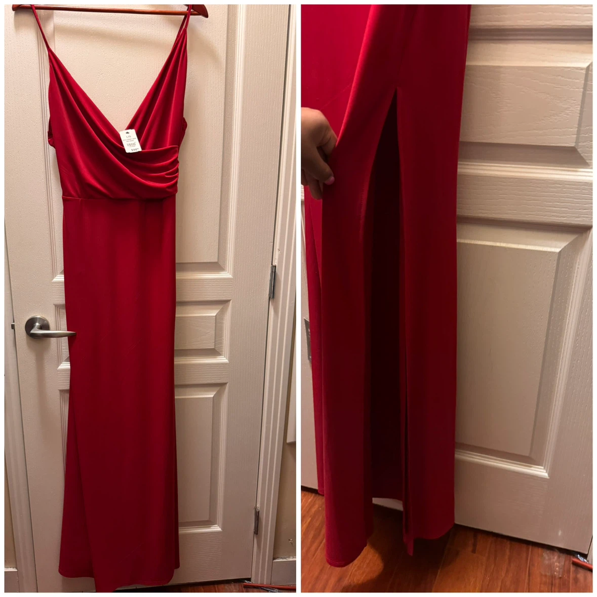 Red Slit Evening Dress