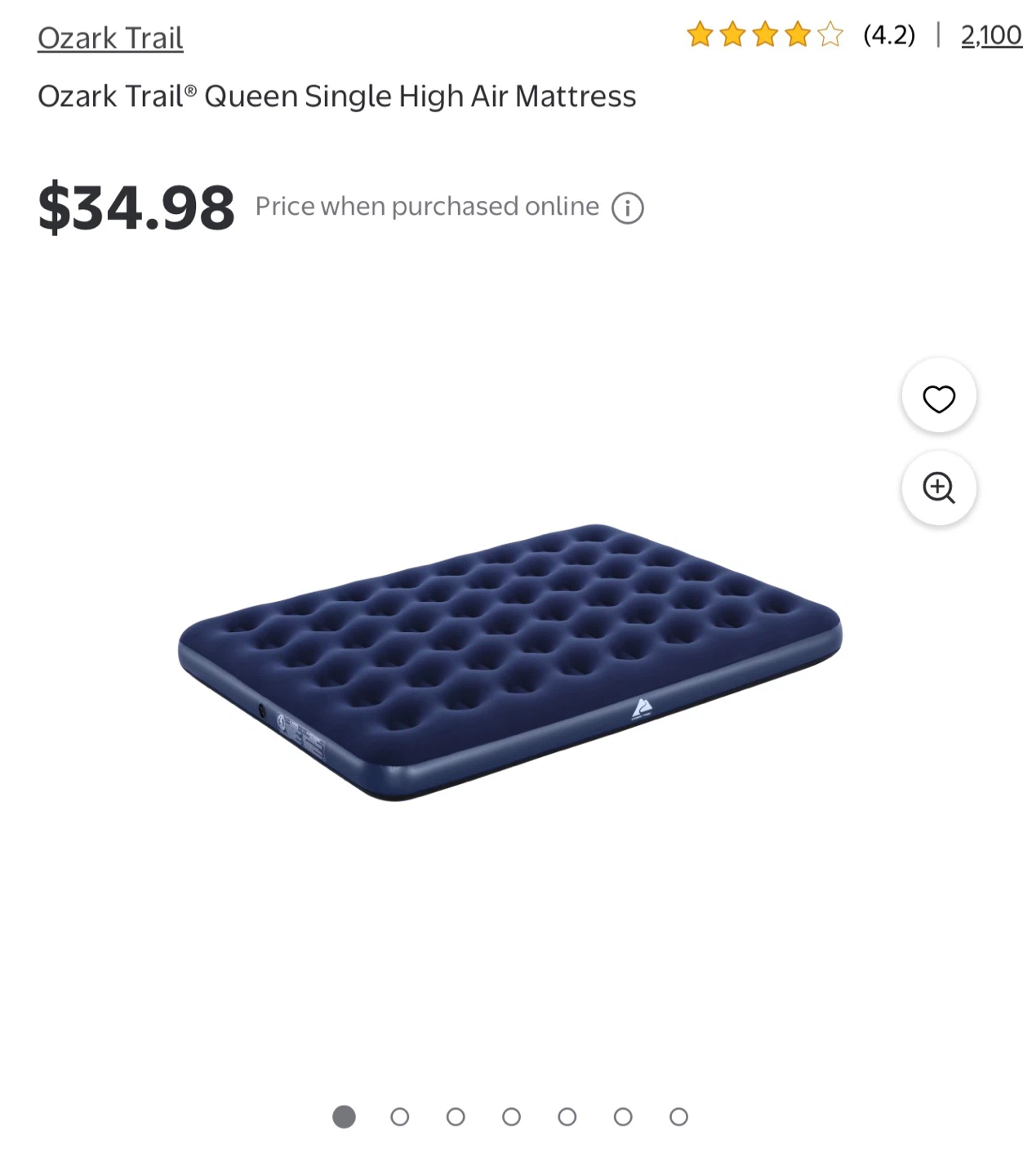Move out sell- Ozark Trail Queen Single High Air Mattress