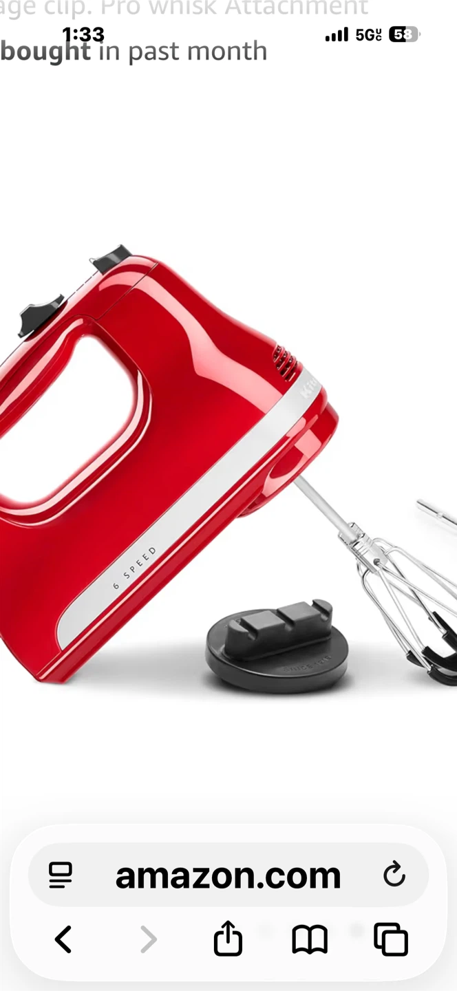KitchenAid 7-Speed Hand Mixer in Empire Red