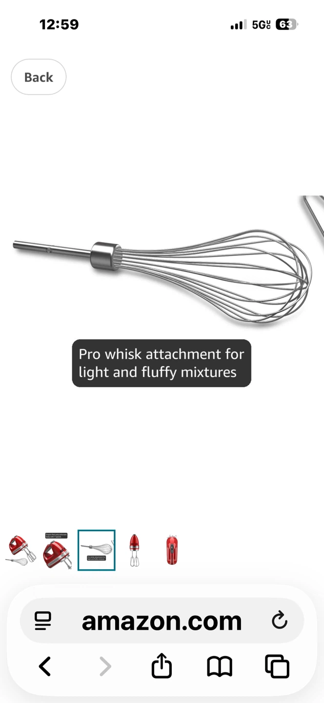 KitchenAid 7-Speed Hand Mixer in Empire Red - photo 2