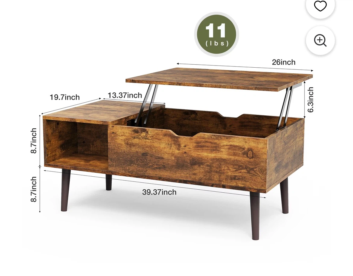 Lift-Top Coffee Table