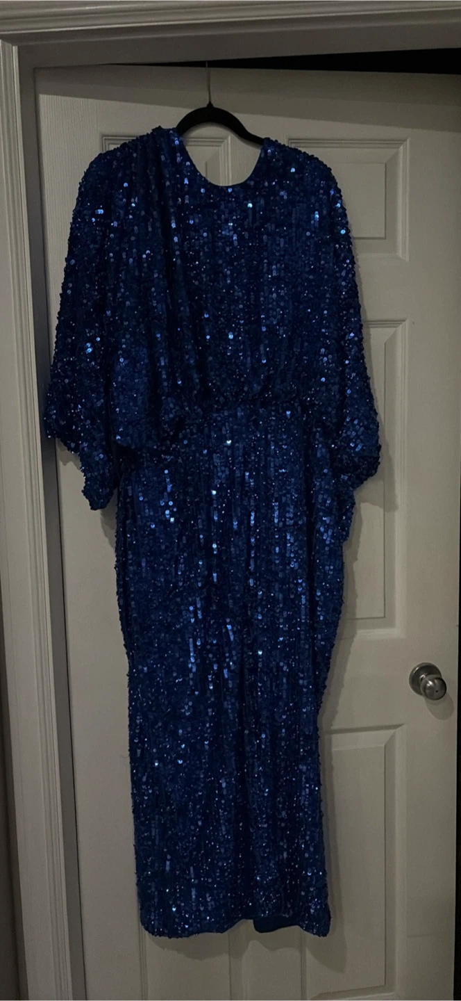 Brand new Blue Sequin Evening Dress - photo 2