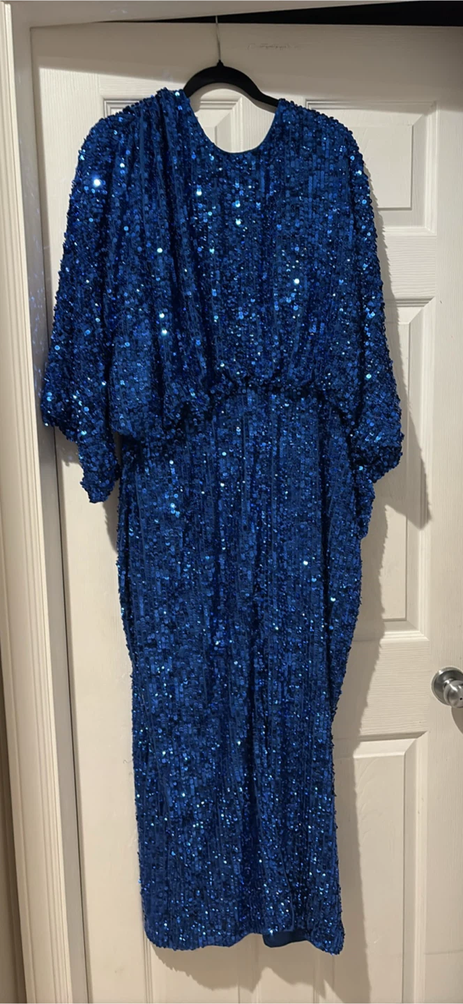 Brand new Blue Sequin Evening Dress - photo 3