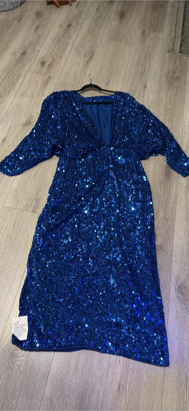 Brand new Blue Sequin Evening Dress - photo 4