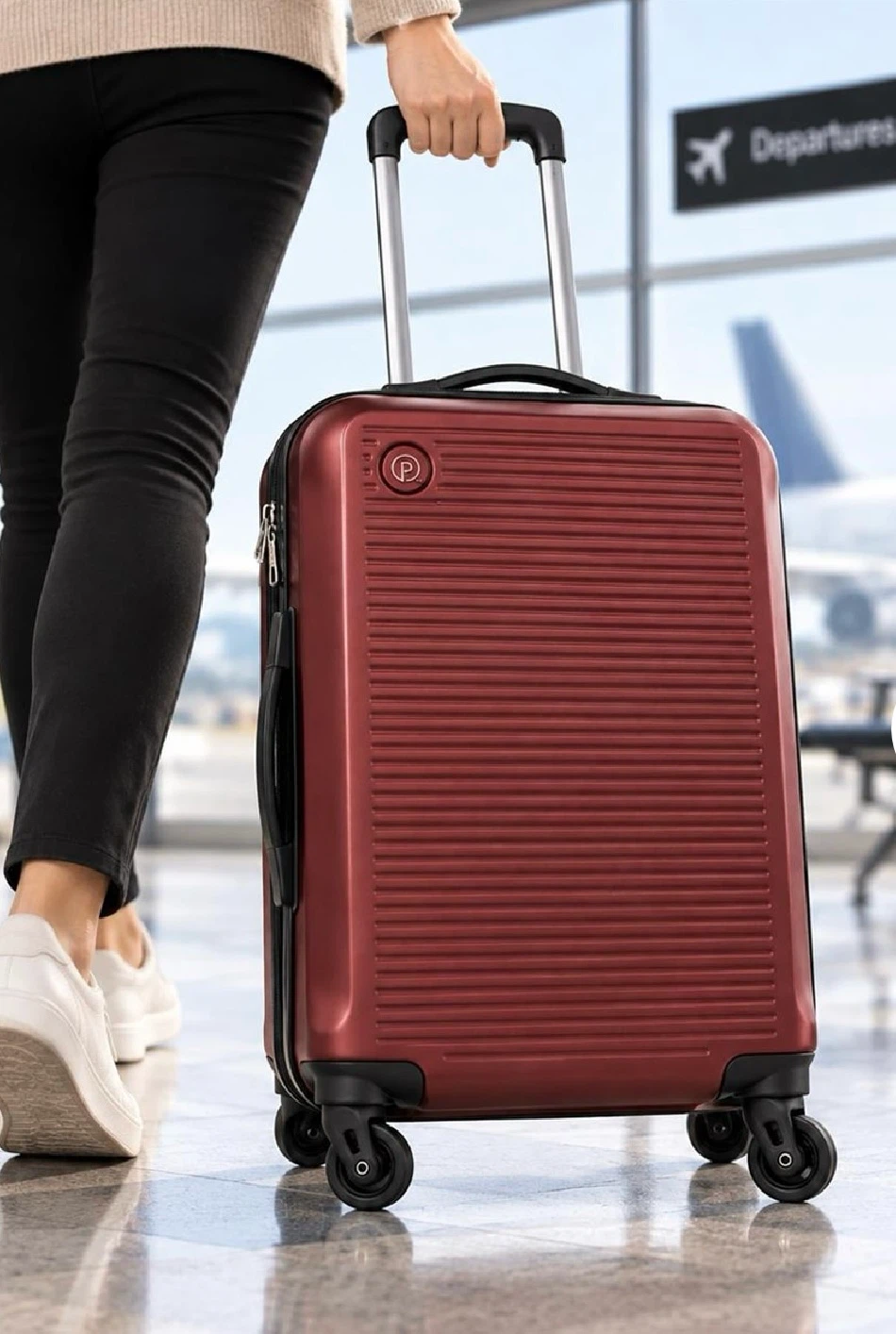 20" Maroon Upright Suitcase- New - photo 2