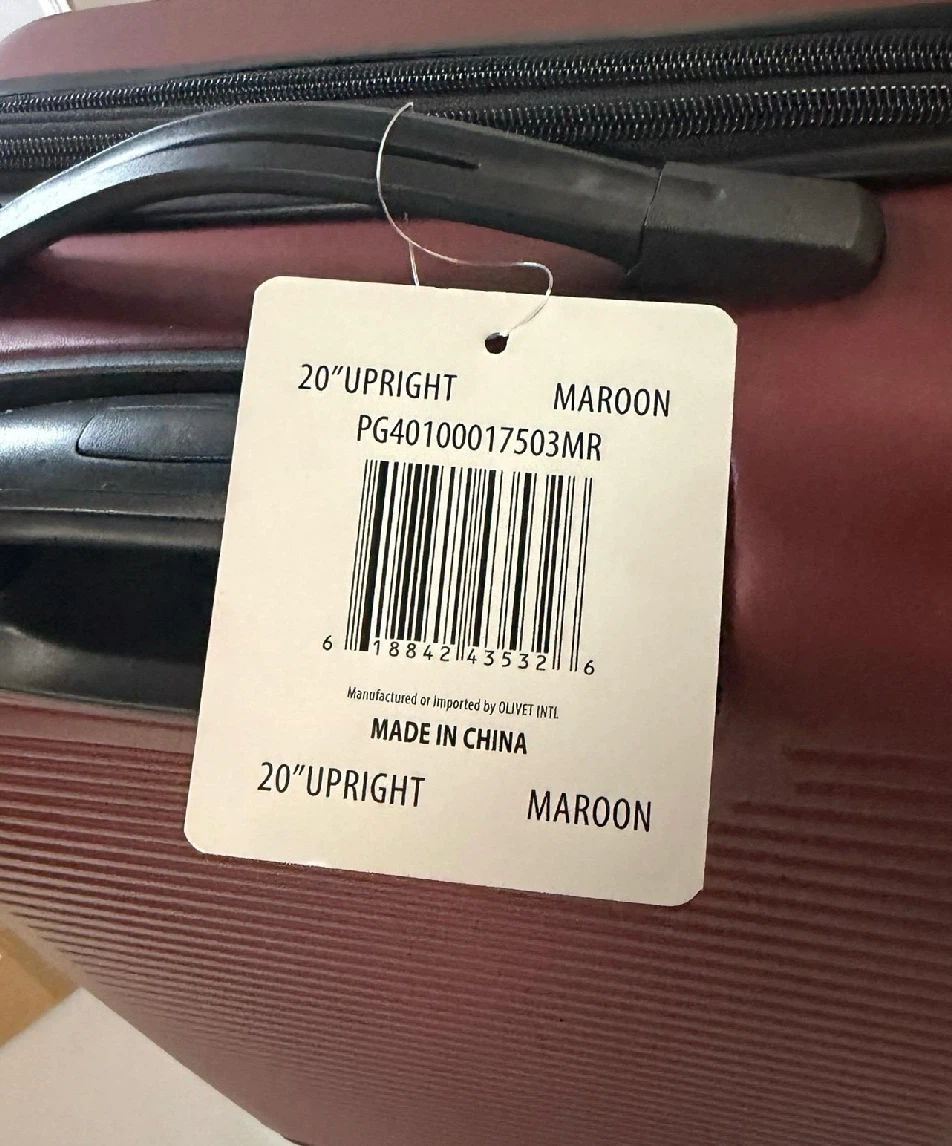 20" Maroon Upright Suitcase- New - photo 5