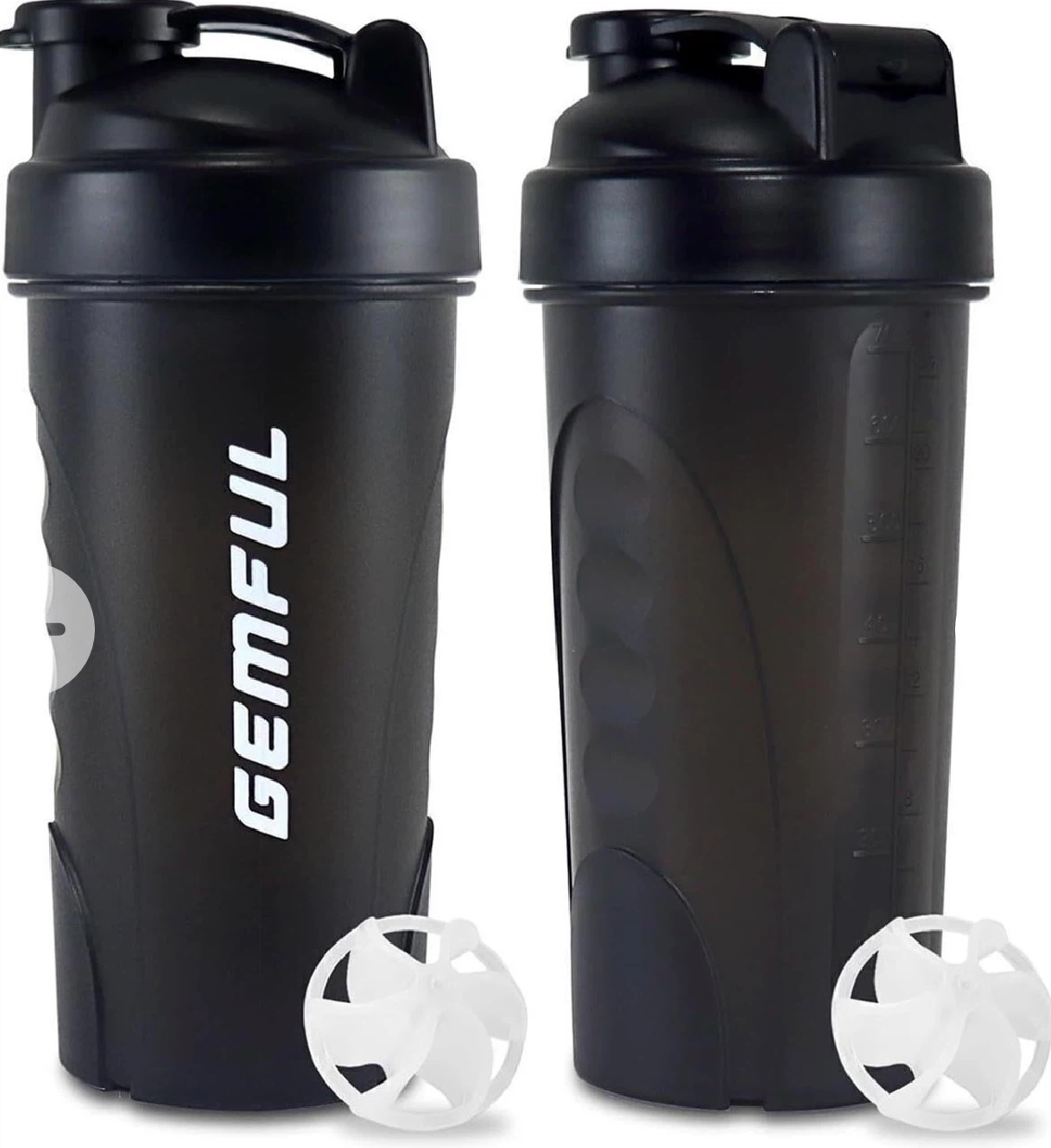 Set of 2 Gemful Protein Shaker Bottles- New