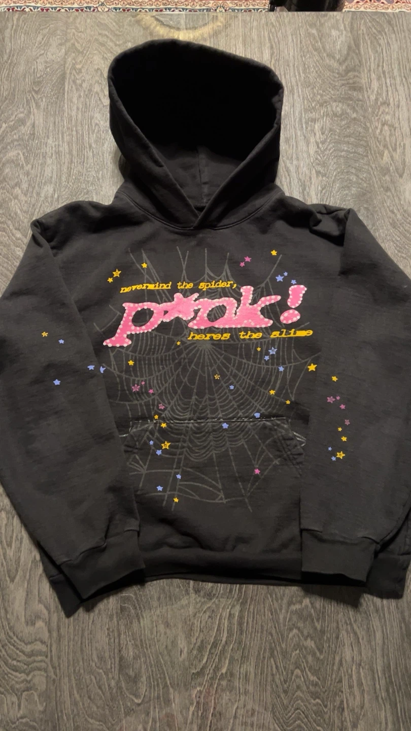 Authentic pink v1 sp5der hoodie