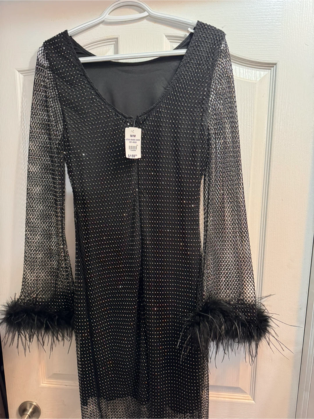 Black Rhinestone Mesh Dress - photo 3
