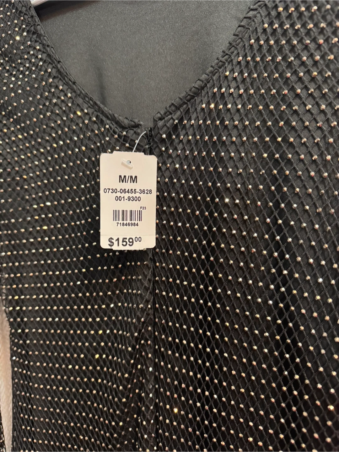 Black Rhinestone Mesh Dress - photo 4