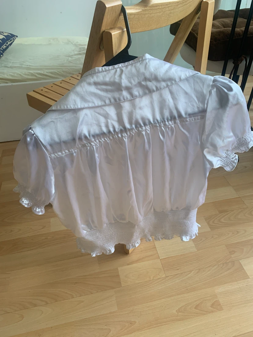 White Satin Blouse - photo 2