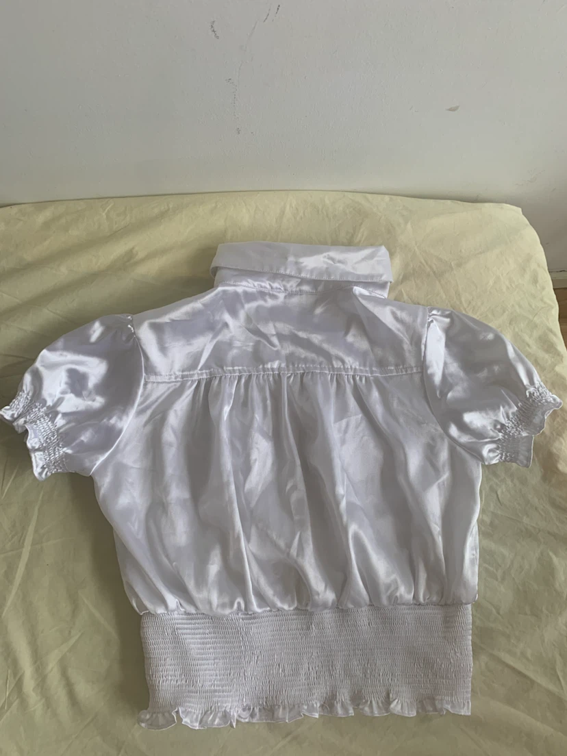 White Satin Blouse - photo 4