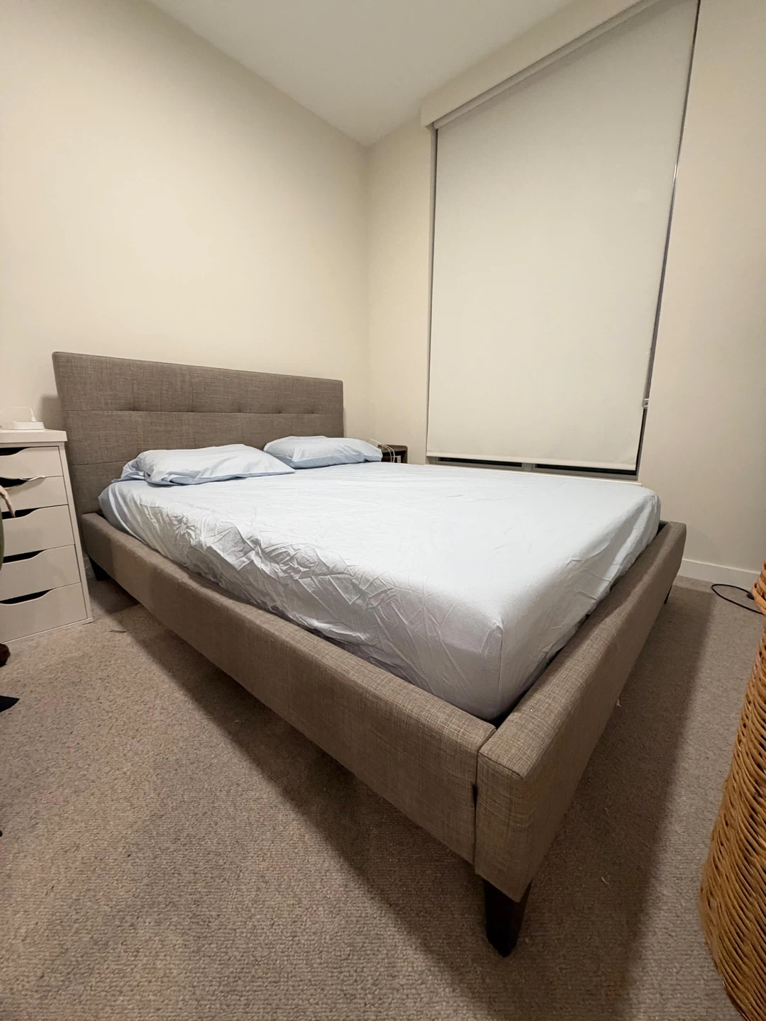 Queen bed with head board