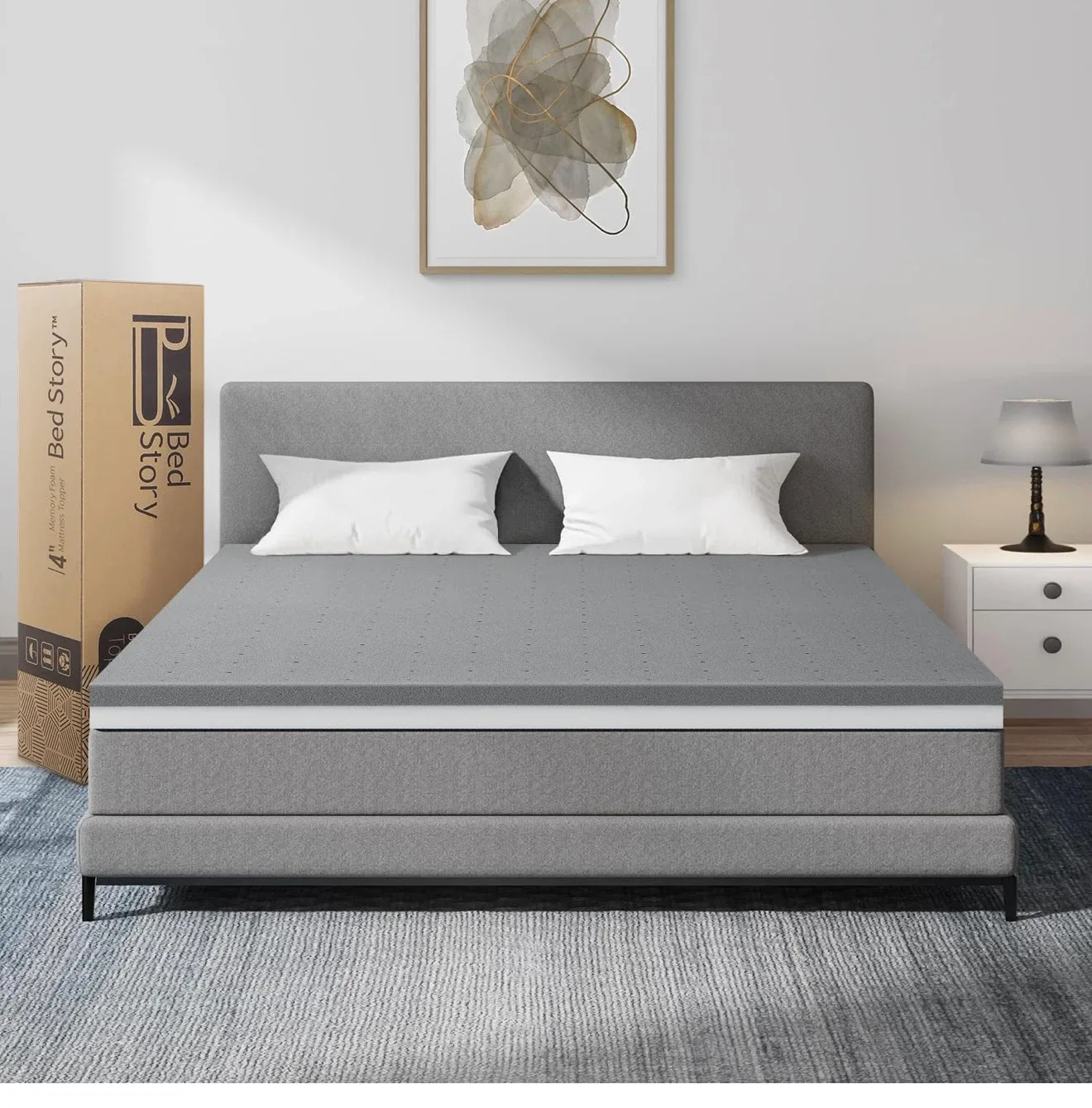 Bed Story 4-inch Memory Foam Mattress Topper