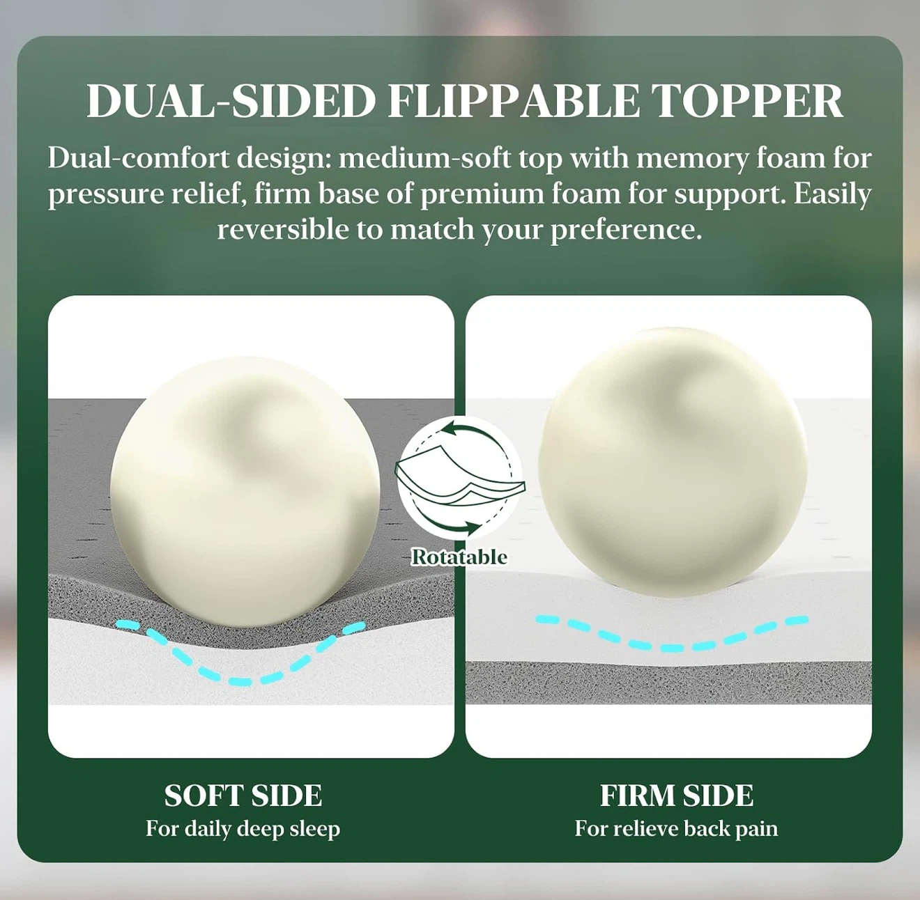 Bed Story 4-inch Memory Foam Mattress Topper - photo 3