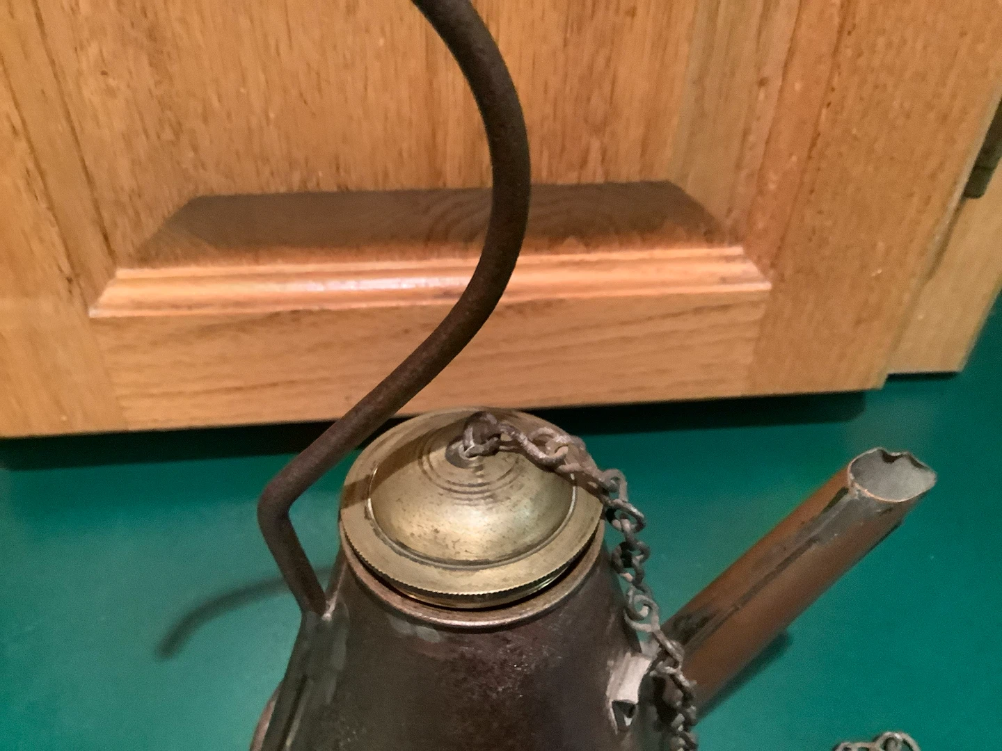 Ant Primitive Brass & Metal Miner’s Oil Wick Lamp 🐞 - photo 2