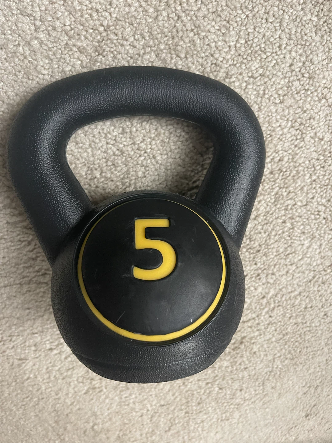 🌱5 LB Kettlebell - Black and Yellow